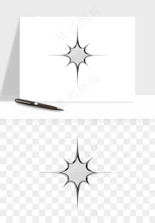 立体潮流金属质感小装饰png免抠