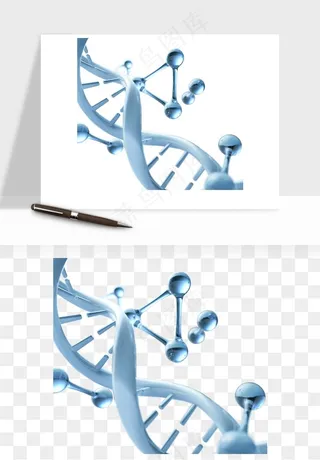 细胞水分子DNA精华成分png免抠