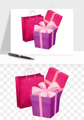 礼盒礼物png免抠