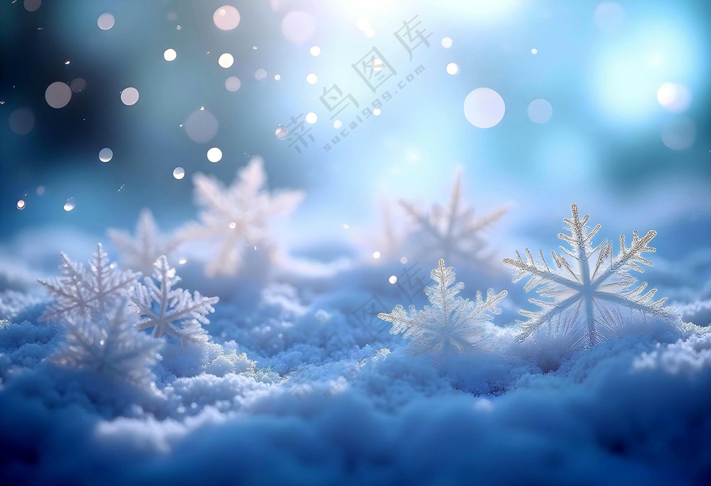 唯美冬季非主流雪花片图片