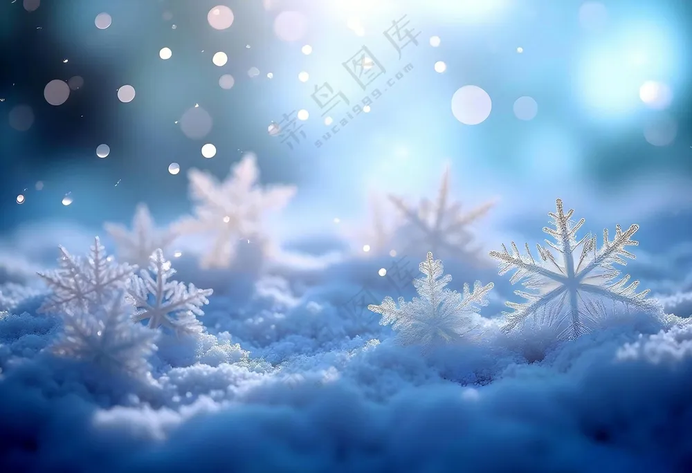 唯美冬季非主流雪花片图片