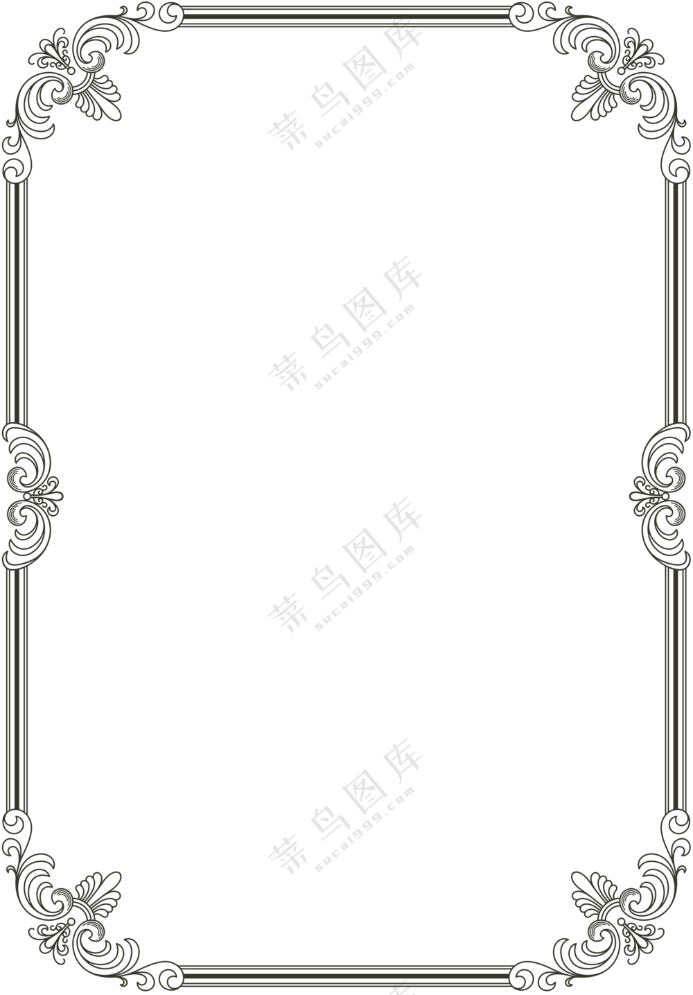 欧式花纹边框元素 (6)