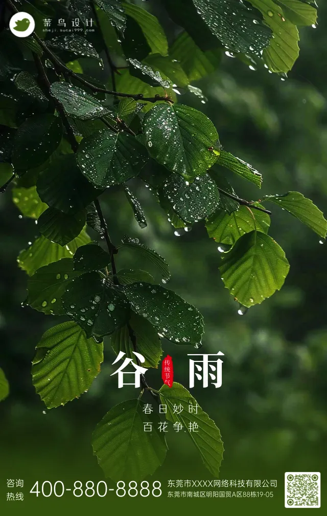 谷雨手机海报