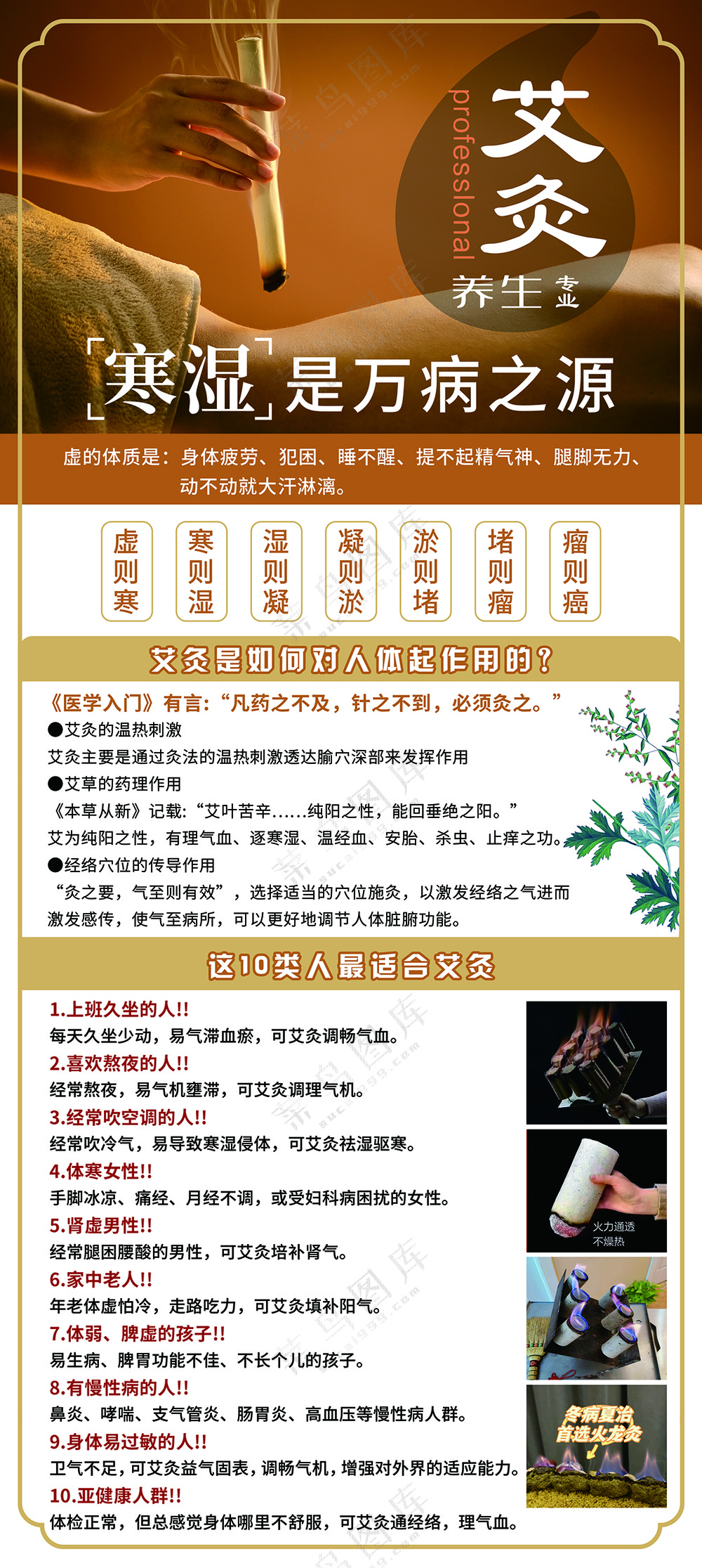 艾灸养生图