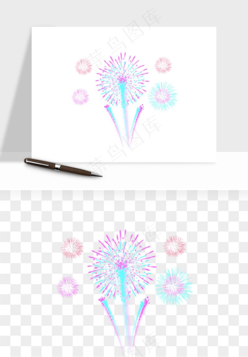 卡通烟花烟火礼花png免抠