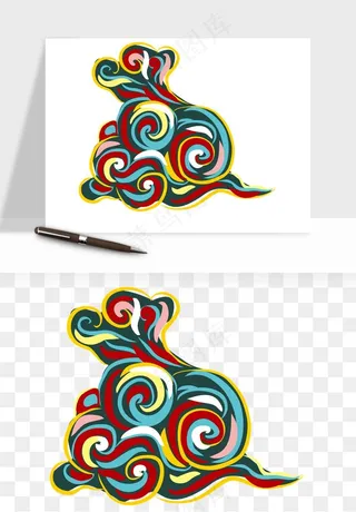 国潮敦煌云纹祥云云彩png免抠