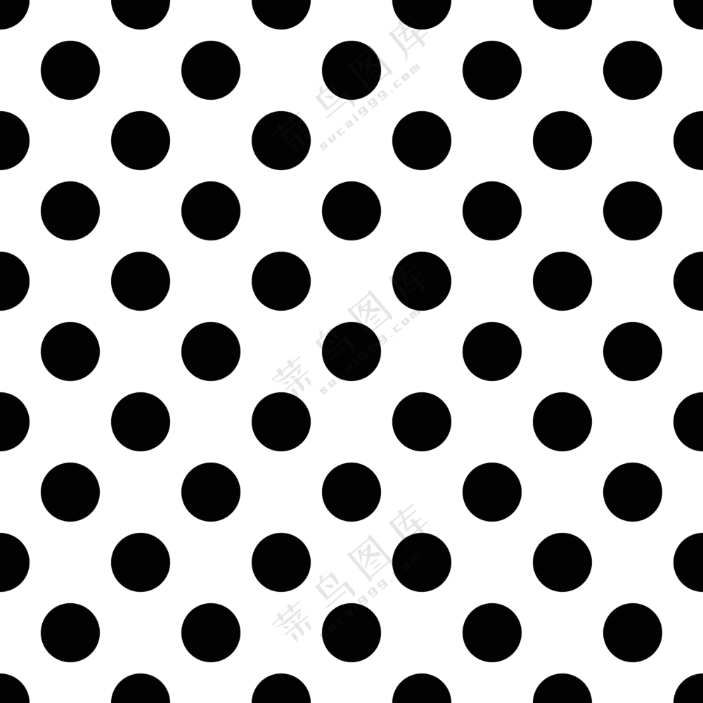 四方连续黑色波点图案免抠图片素材
