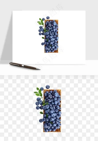 蓝莓水果png免抠
