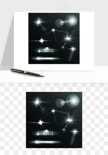 白光点光星光光效矢量png免抠