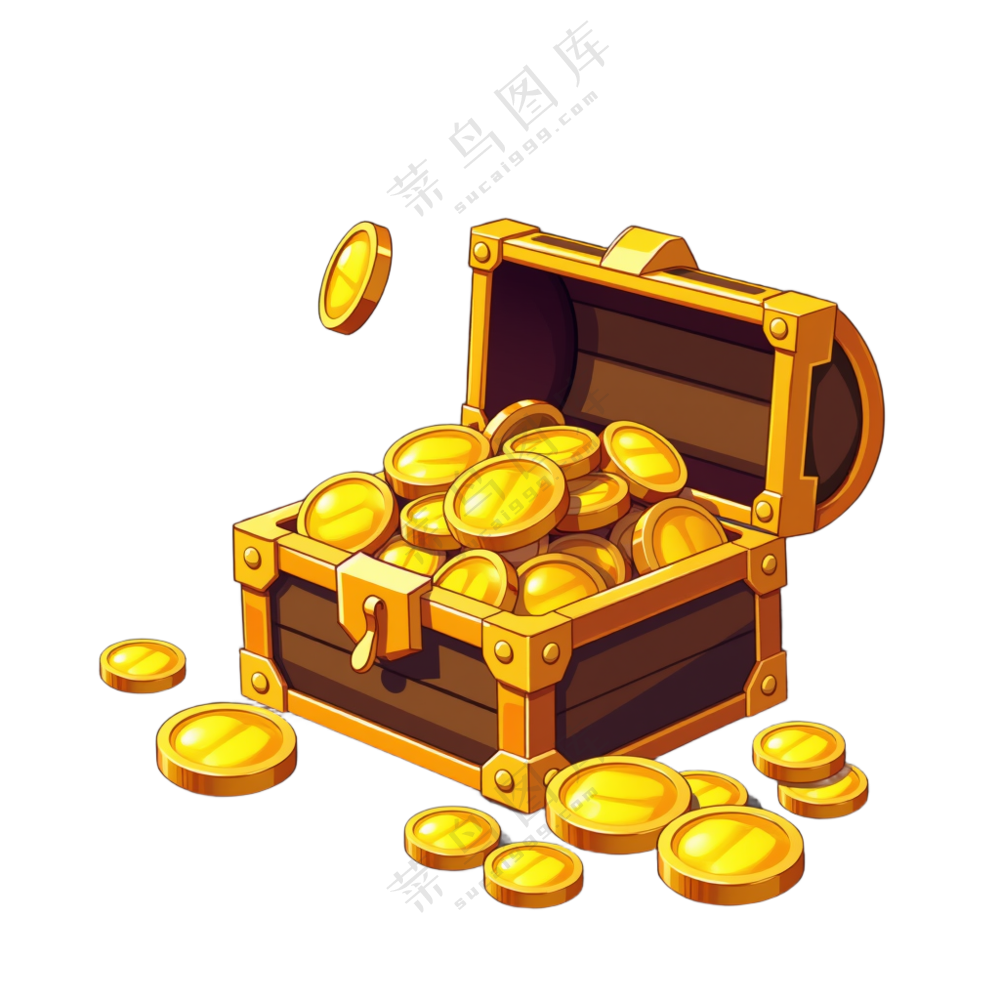 金币宝箱素材