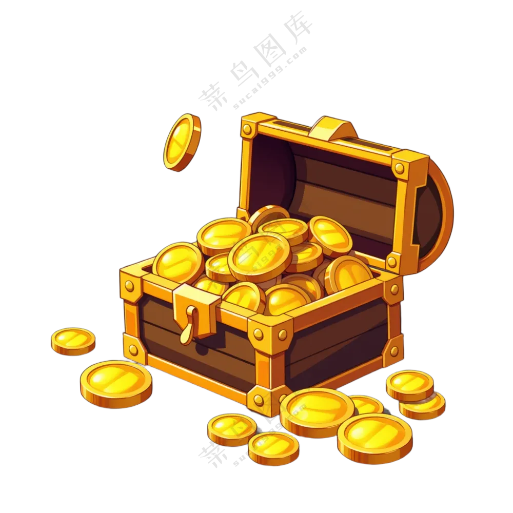 金币宝箱素材