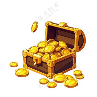 金币宝箱素材