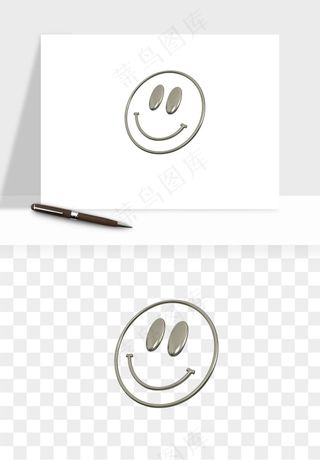 立体潮流金属质感小装饰png免抠