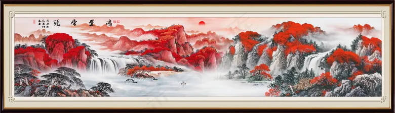 鸿运当头喷绘原图