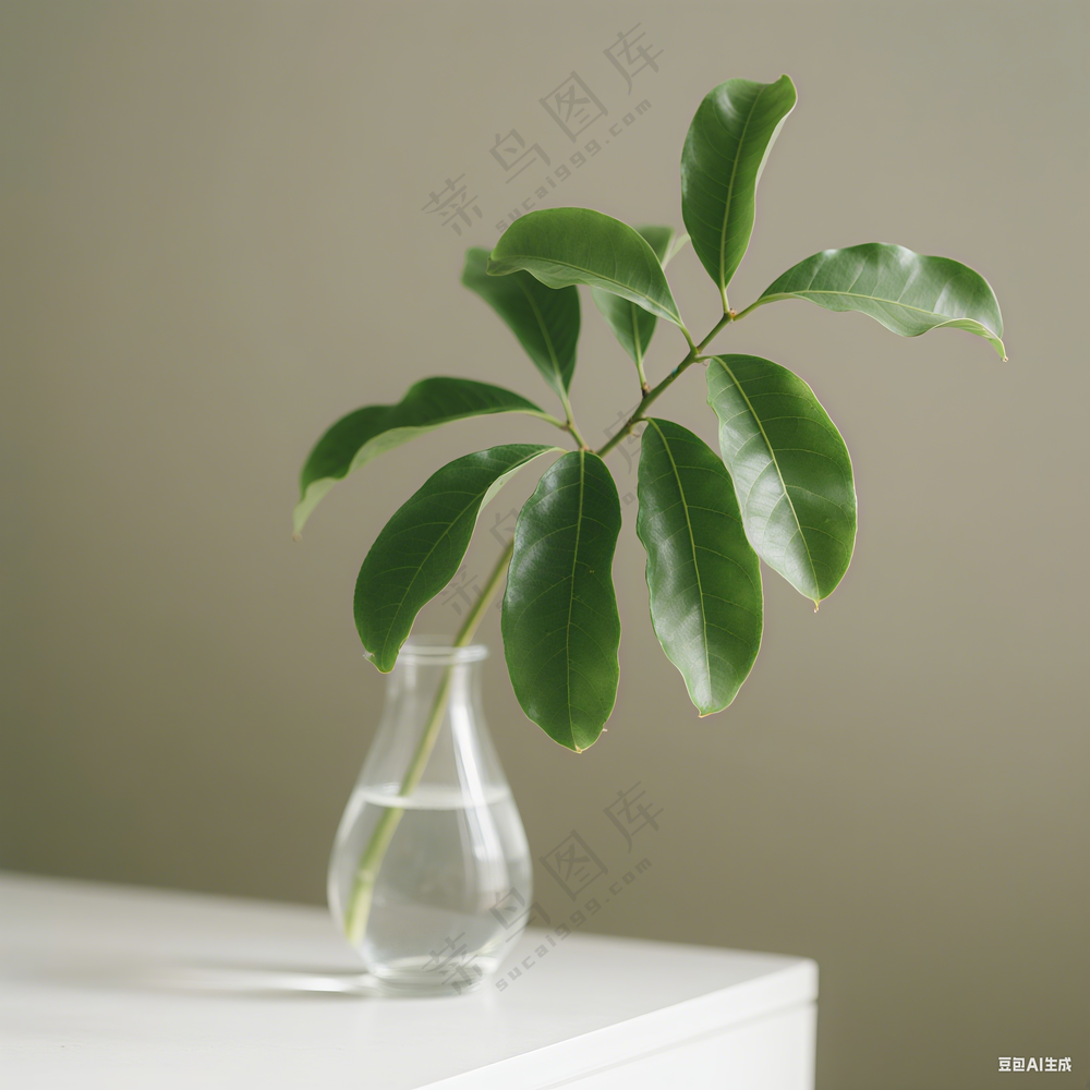 植物叶子装饰百香果