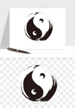 八卦太极阴阳风水png免抠