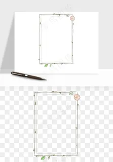 植物花卉边框装饰png免抠