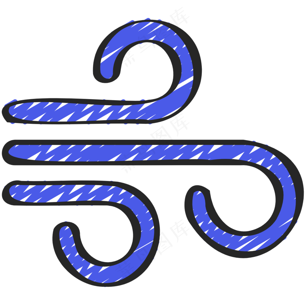 吹风 气息 铅笔手绘图标icon