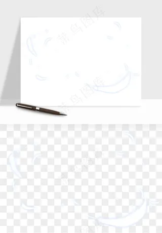 白羽毛漂浮彩色羽毛png免抠