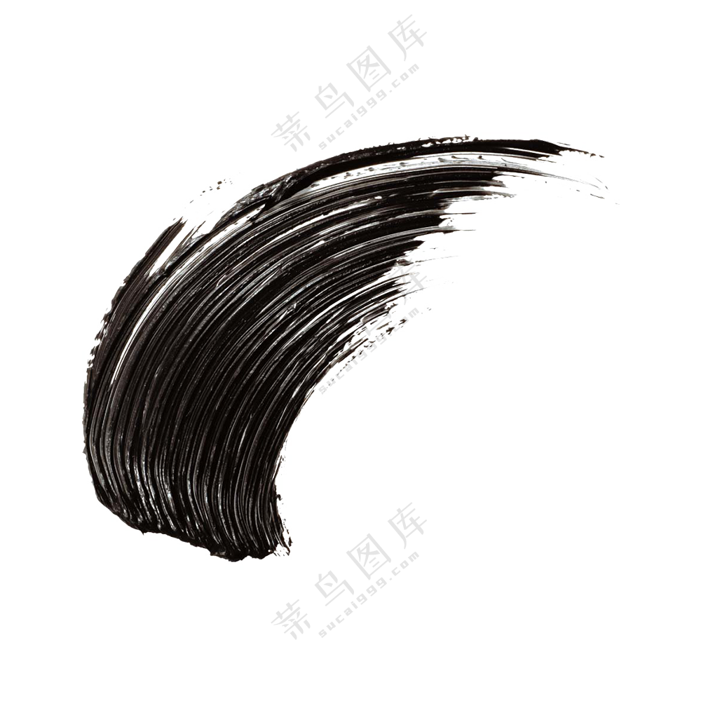 黑色油漆颜料涂抹效果PNG图片素材