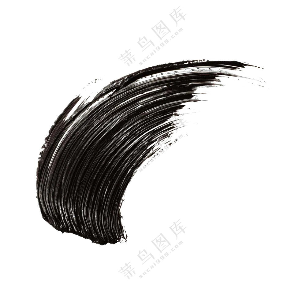 黑色油漆颜料涂抹效果PNG图片素材
