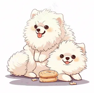 小狗宠物动物卡通插画免抠