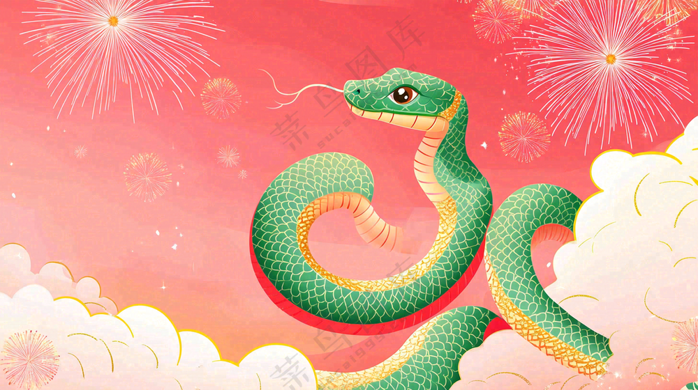 蛇年春节新年背景