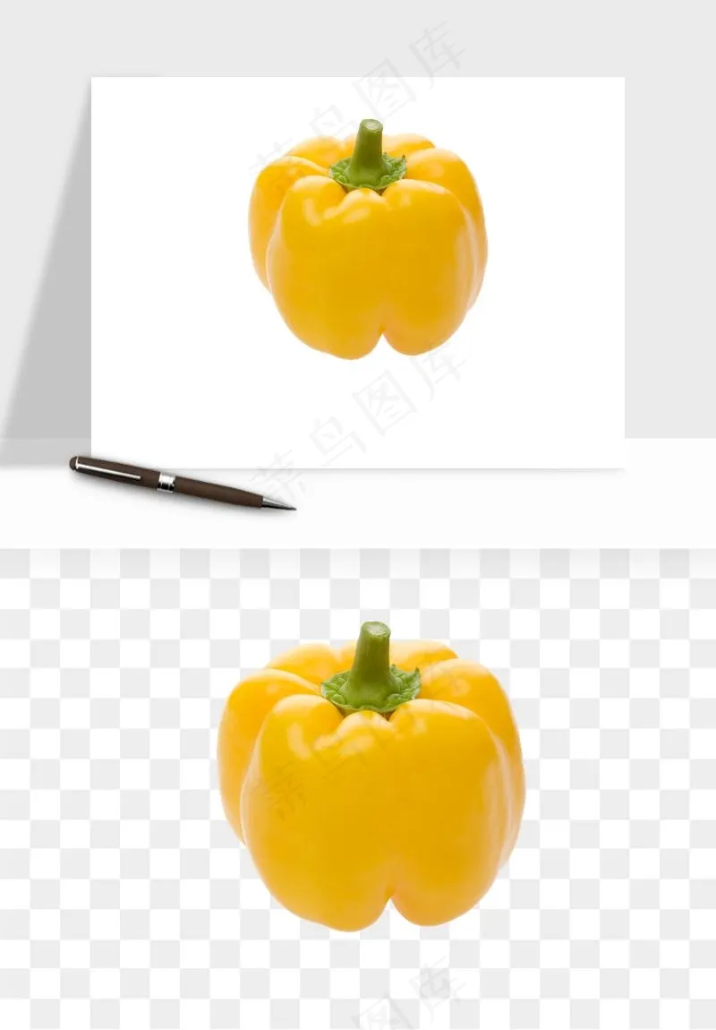 青圆椒蔬菜png免抠