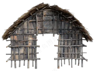 png免抠古代木构临时建筑