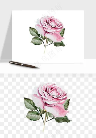 水彩复古花卉png免抠