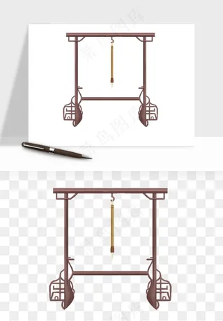 笔墨纸砚文房四宝png免抠