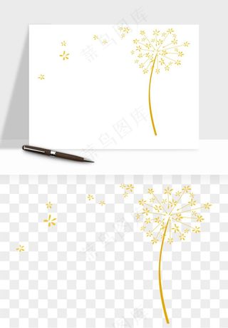 唯美蒲公英种子png免抠