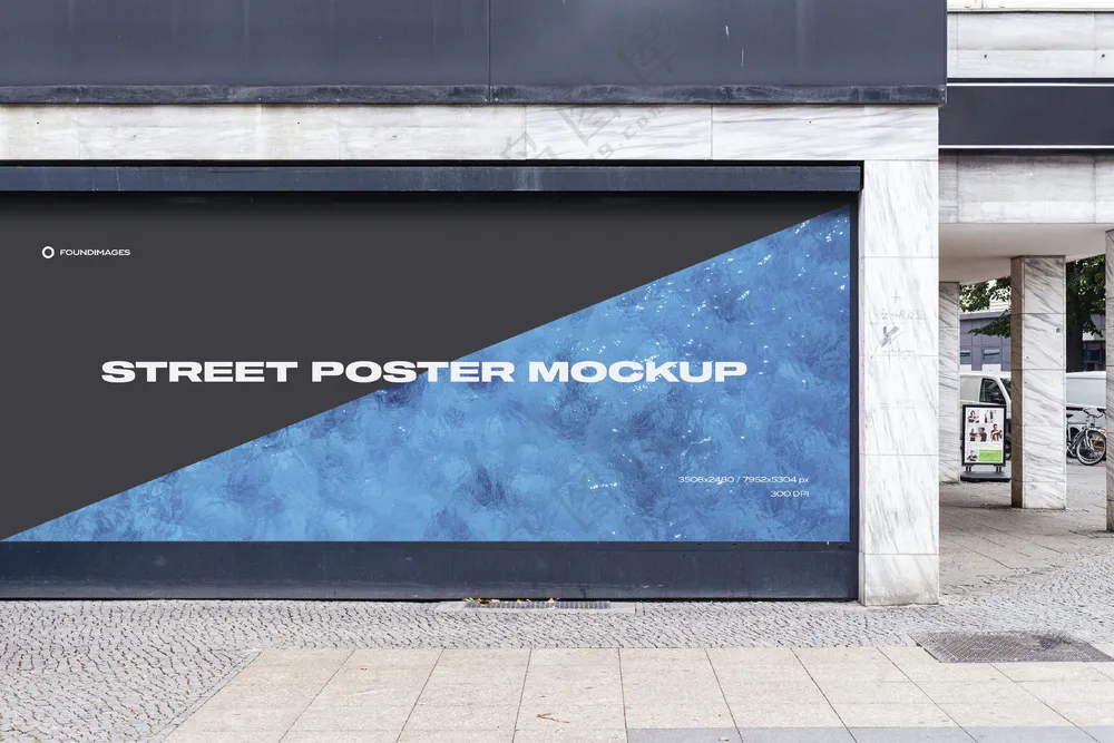 12户外巨幅海报样机广告墙绘PS模板