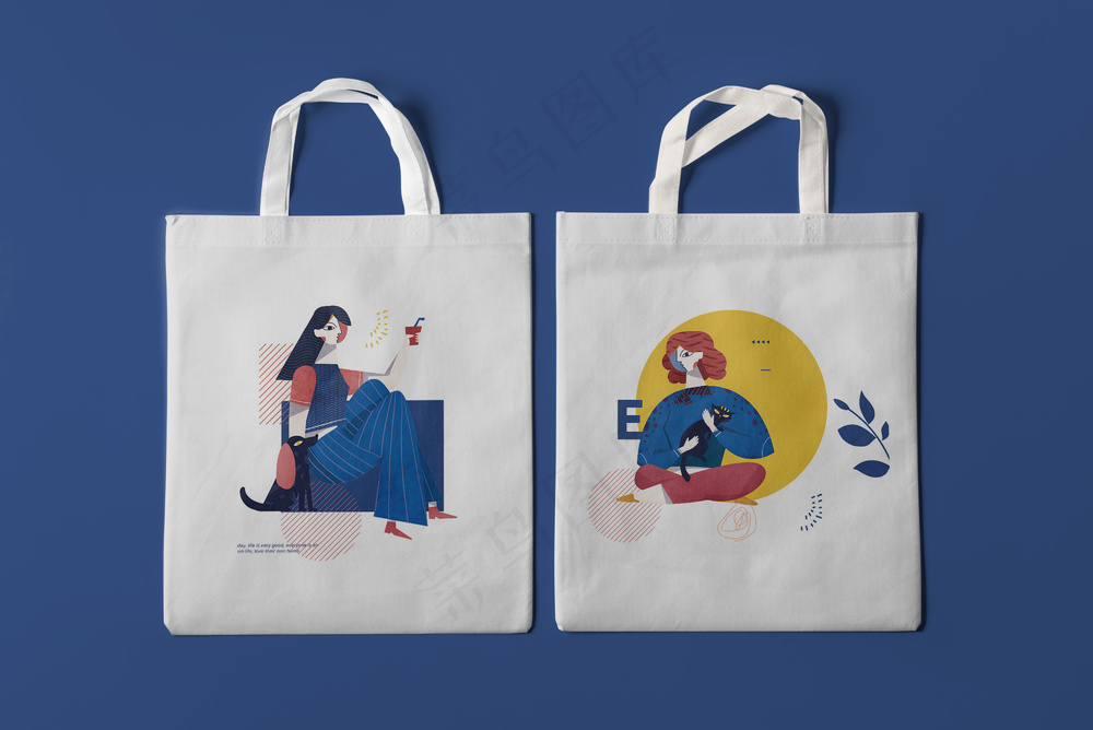 文创产品品牌vi智能帆布袋贴图样机-09