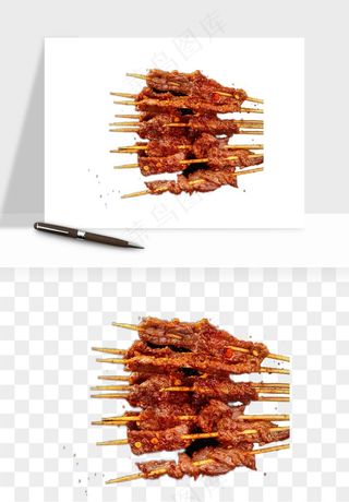 实物烧烤烤肉美食png免抠