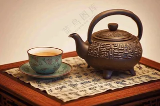 茶叶品茶茶道文化古色古香摄影图