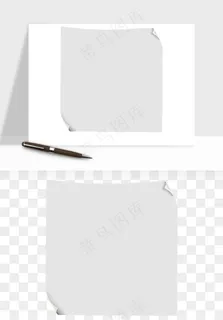 白纸卷边角翻页效果png免抠 白纸卷边角翻页效果png免抠