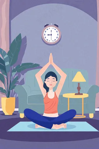 瑜伽运动简约背景