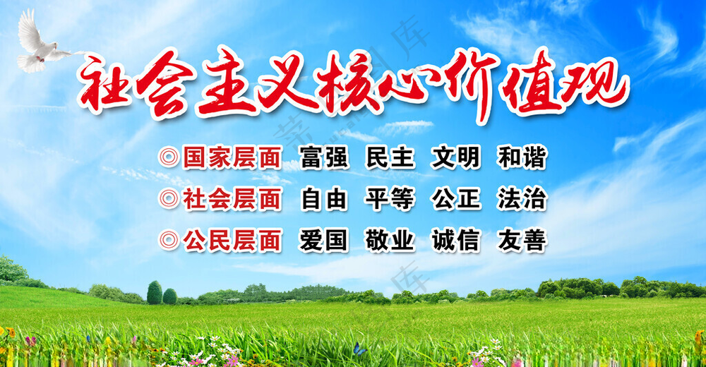 图解价值观文明海报