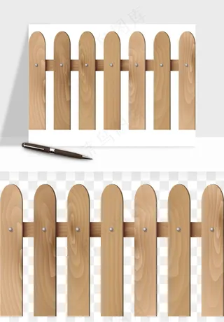 手绘围栏护栏栅栏png免抠