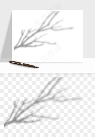 阴影植物窗户投影免抠元素