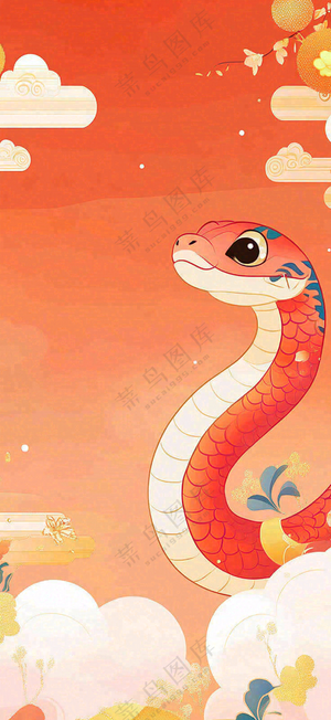 蛇年春节新年背景