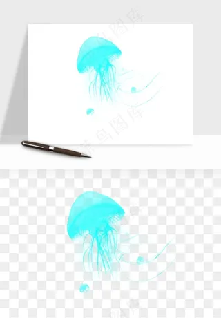 水母章鱼海底生物png免抠图