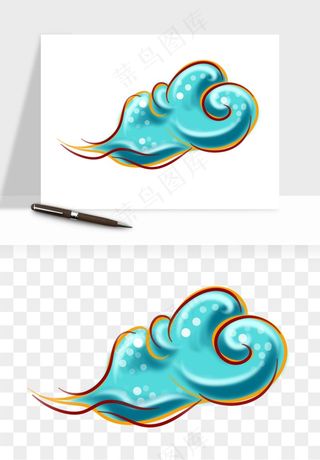 国潮敦煌云纹祥云云彩png免抠