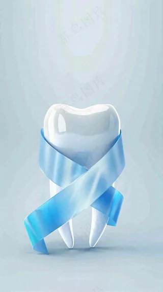 牙医牙科牙齿清洁美白插画背景