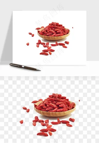 枸杞养生中药png免抠