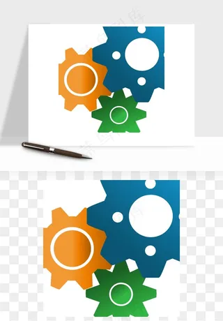 商务科技齿轮组矢量png免抠
