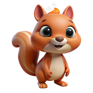 动物3D立体可爱小松鼠2