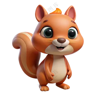 动物3D立体可爱小松鼠2