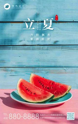 立夏手机海报
